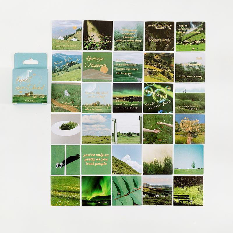 45 τμχ αυτοκόλλητα ρομαντικής σειράς Light Σετ χρυσό χρώμα Words Αυτοκόλλητο ρετρό σημειωματάριο Δώρο διακόσμησης