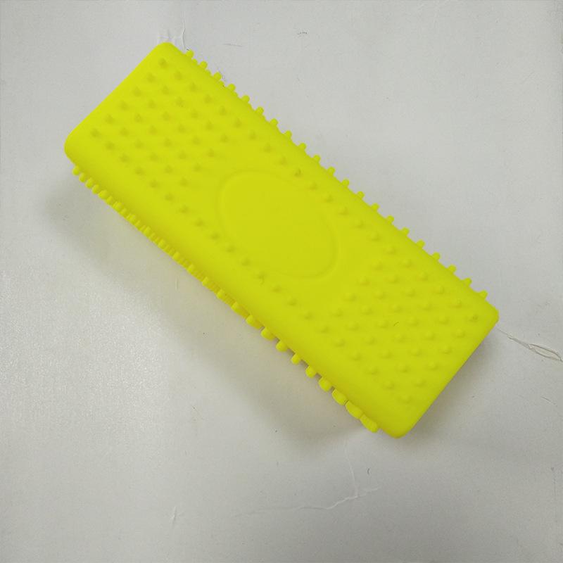 

Silicone Pet Hair Remover Multi-Functional Brush & Scraper Single OPP Bag жовтий