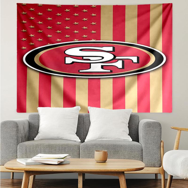 Faithful 49ers Football Quick-Dry Tapestry Hanging for Bedroom,Livingroom, Playroom,Decor Art Room Wall Tapestry Holiday and Birthday Gifts