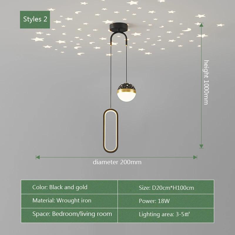 Modern Nordic LED Pendant Light Room Decor Starry Sky Romanti For Living Room Light Designer Decorative Bedroom Home Lighting