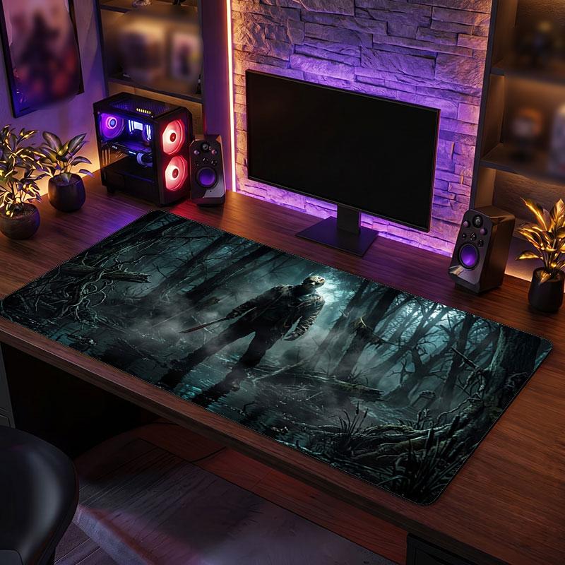 Big Mouse PadFriday the 13th Jason Voorhees Extended Soft Desk Mat Gaming Office Computer Table Decor Mat