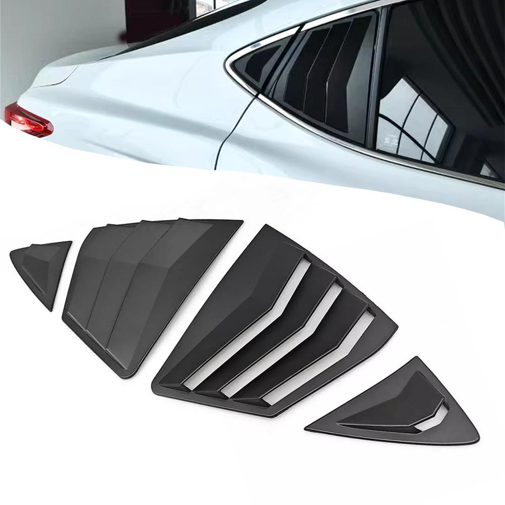 4pcs Matte Black Car Rear Window Vent Louver Covers Trim Sticker Vent For Toyota For Camry 2025+ LE XLE SE Exterior Accessories