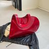 Fashion Shoulder Bag forWomen Unique Heart Shape Lightweight PU Large Capacity Magnetic Closure For Daily Use Travel Photography