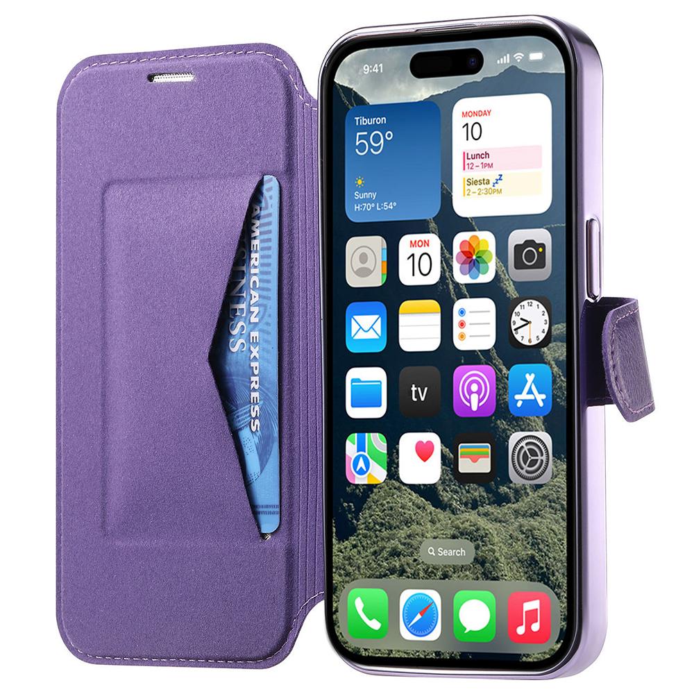 CASENEO For iPhone 16 Pro Max Case with Lens Film TPU Inner Shell Detachable Leather Phone Cover