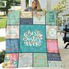 BlanketBoutique Sister Birthday & Mother's Day Gift Blanket Floral Sisters Forever Keepsake Throw with Heartfelt Messages, AllSeason Soft Bedspread Fo