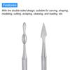 uxcell Wax Carving Wax Carving Stainless Spear Point Cone Hand Tool for Shaping and Modeling Knife, Double-Ended Tool, Steel, & Tip,