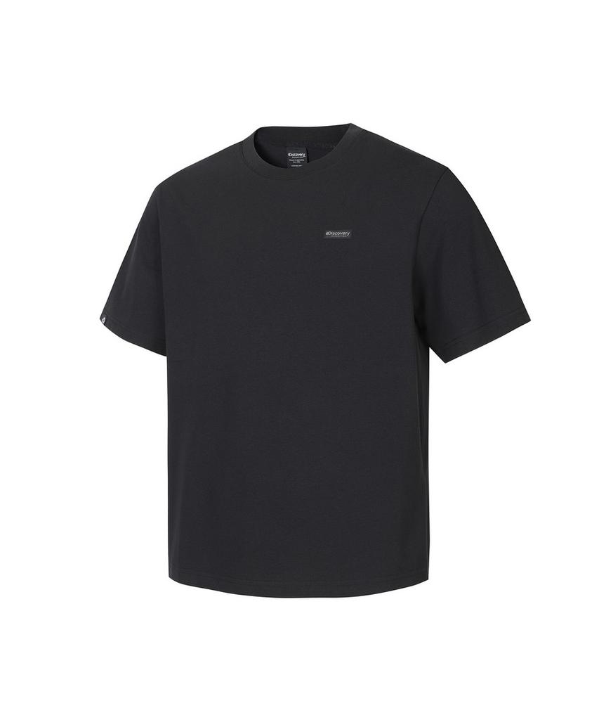 DISCOVERY EXPEDITION Uni Freshvent Semi-Overfit Small Logo Short Sleeve T-Shirt (Black)