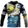 Sweat à capuche unisexe avec impression numérique 3D Motif pêcheur Luya pull de sport d'extérieur
