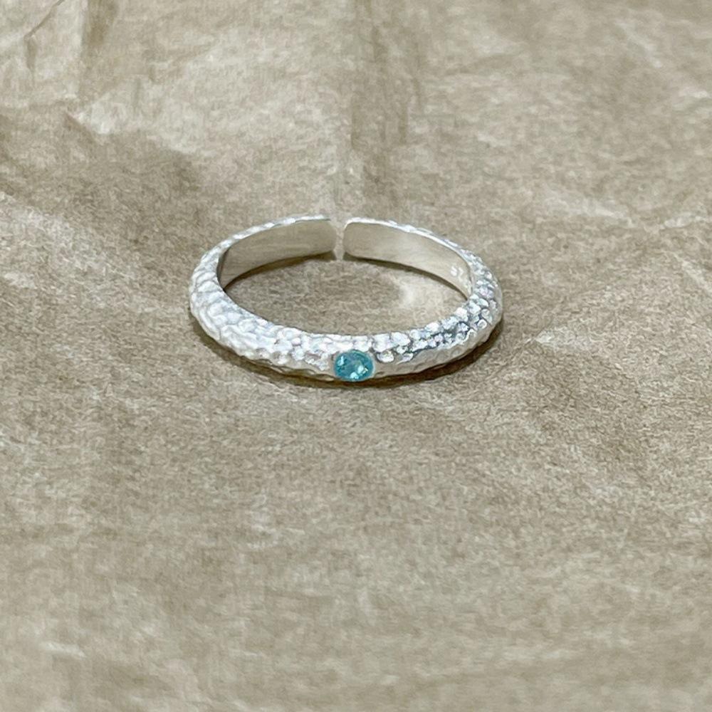 Retro Heavy Industry S plain ring, non-fading opening adjustable index finger ring