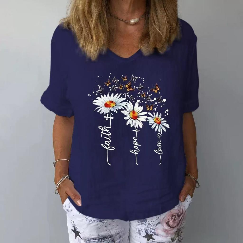 GMXIA Damenmode, lässig, Sommer, kurzärmelig, O-Ausschnitt, Blusen und Hemden