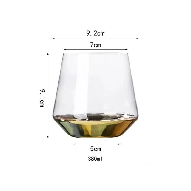 Creative Gold Electroplating Wine Glasses Cup Luxury Lead-free Crystal Goblet Champagne Glass Cocktail Glasses Wedding Drinkware