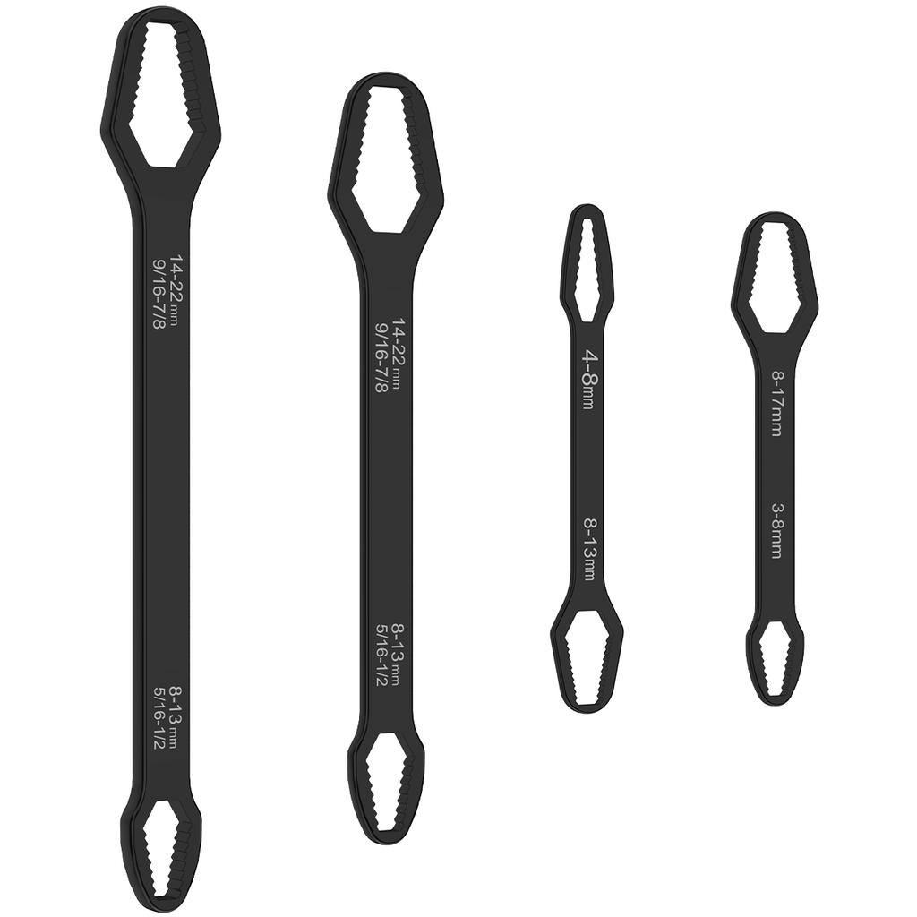 4/8Pcs Universal Torx Wrench Multifunctional Wrench Set Double-head Torx Wrenches 8-22mm Hexagonal Solid Wrenches for Car Repair