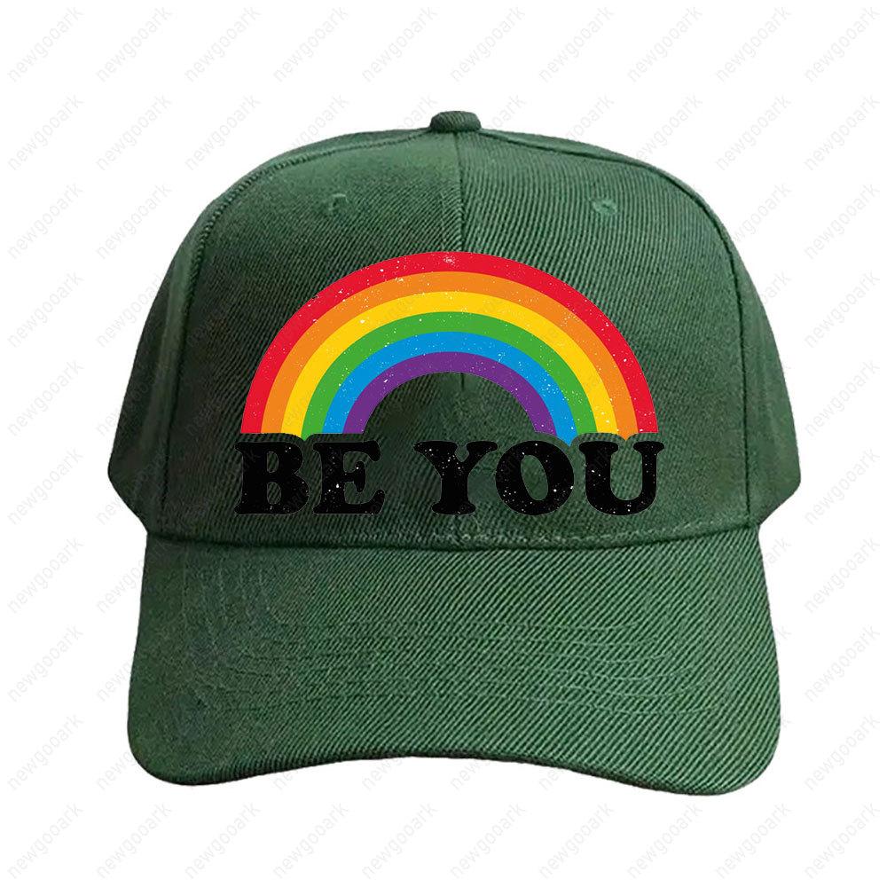 LGBTQ Gay Pride Rainbow Flag Proud Ally Queer Retro Cap Women Unisex Adult Casual Adjustable Printed Baseball Caps Trucker Cap