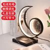 Desk Lamp, Bedside Lamp for Bedroom, Wireless Charging Night Lamp for Mobile Phones, Elegant Romantic Lamp for Living Rooms