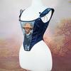 Vintage Van Gogh Oil Painting Art Corset Top Women Jacquard Brocade Bustier Aesthetic Sleeveless Slim Fit Bodice
