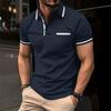 Men Summer Short Sleeve Fashion Loose Pure Color Polo Shirt Men High Elasticity Sport Comfortable Golf Polo Shirt Tops