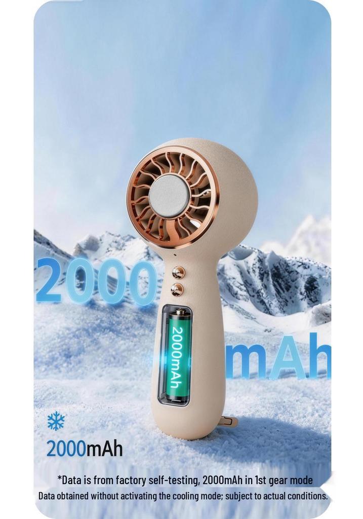 2026 Portable Mini Desktop Fan with Ice Pack and Long Battery Life – Silent Handheld for Outdoor Use