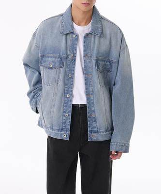Extra Oversized Denim Trucker Jacket [Light Indigo]
