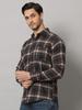 Bigreams Men's Yarn-Dyed 100% Cotton Slim Fit Checkered Flannel Shirt For Full Sleeve Shirt