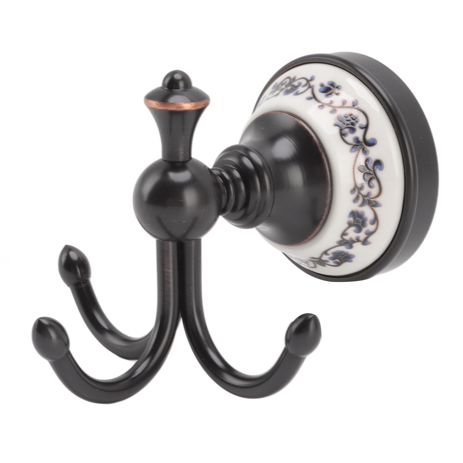 

Wall Mounted Coat Hook 3 Prong Retro Look Corrosion Resistance Hanging Towel Hook for Bathroom Bedroom