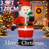 3.9FT LED Inflatable Xmas Yard Deco Santa Claus Candy Cane Christmas Home Decorations Ornament Festive Toy Gifts Supplies Decor