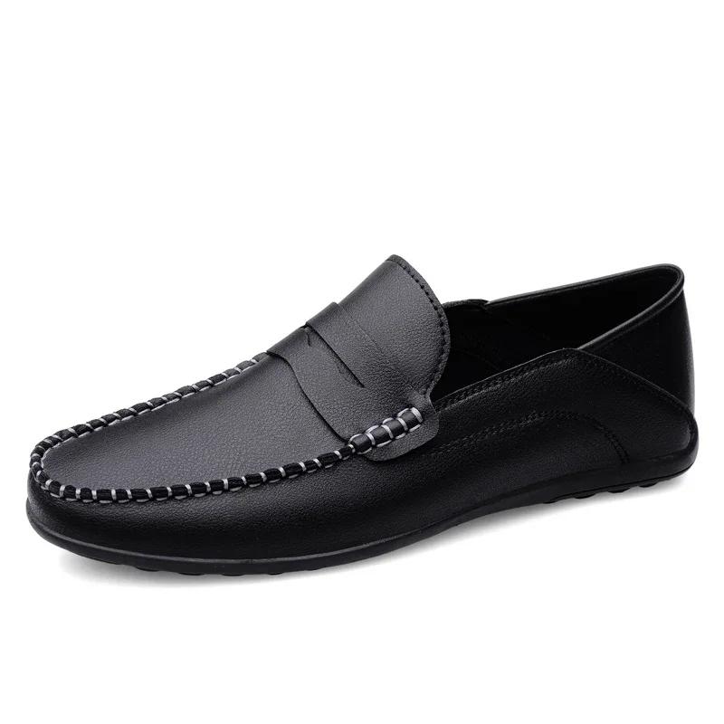 Mocasines de Verano para Hombre Vestido de Boda Blanco Mocasines para Conducir Calzado Zapatos Casuales de Hombre Piel Partida Slip On Ligeros Zapatos Masculinos