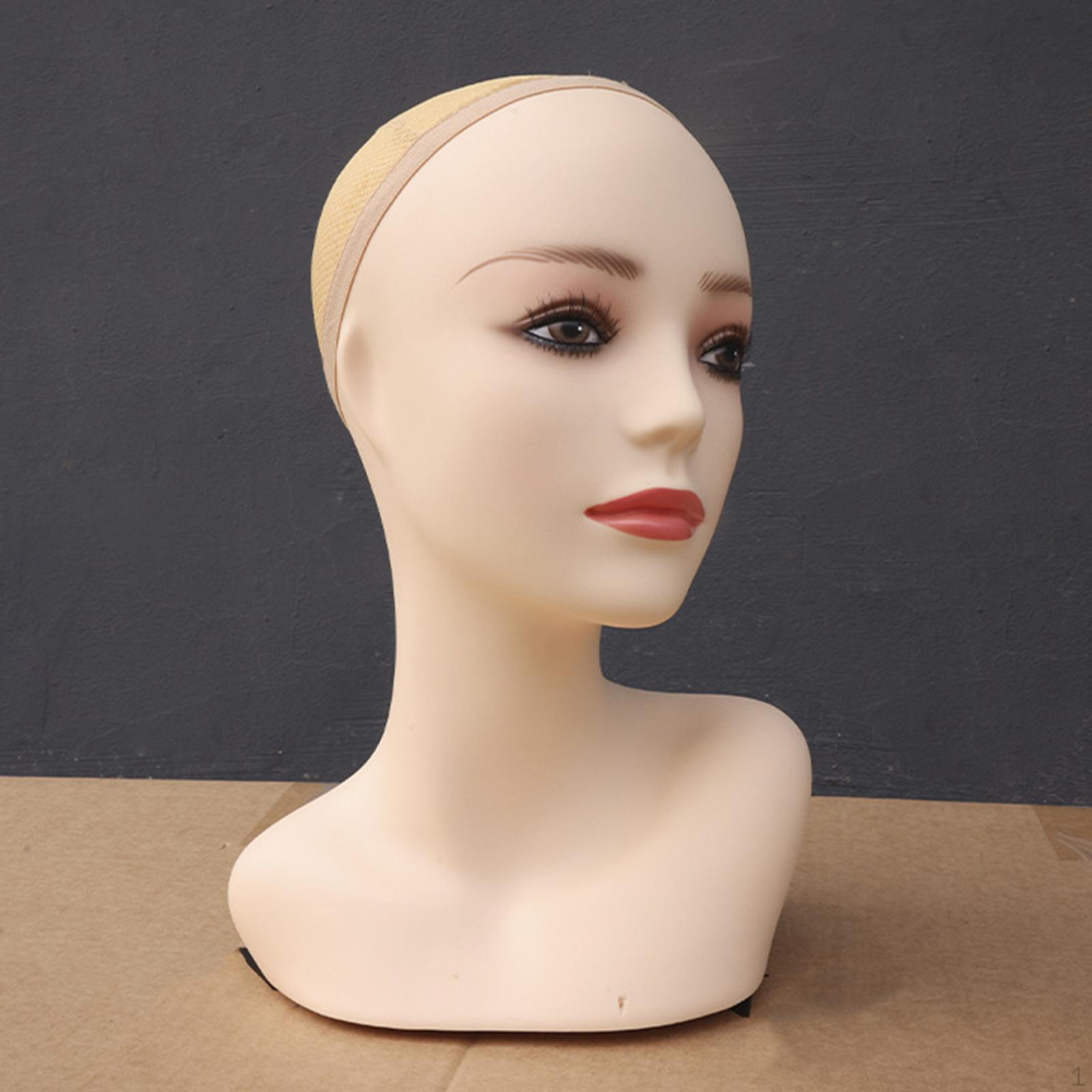 

Женская голова манекена, многофункциональный держатель для парика, профессиональное обучение косметологии 34cm