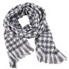 Plaid Knitted Houndstooth Scarf Korean Style Winter Cashmere Shawl Y2K Checkered Scarf  Unisex