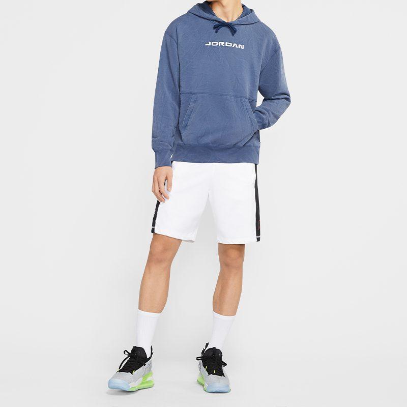 Jordan 13 Legacy Sweatshirts Men's Light Azure Blue Hooded Moderate Regular CW0822-450
