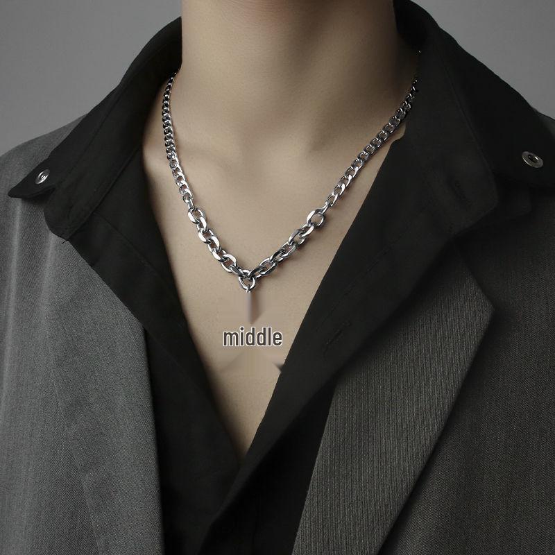 Men's Trendy Hip Hop Cross Necklace - High-End Versatile Pendant with Niche Design