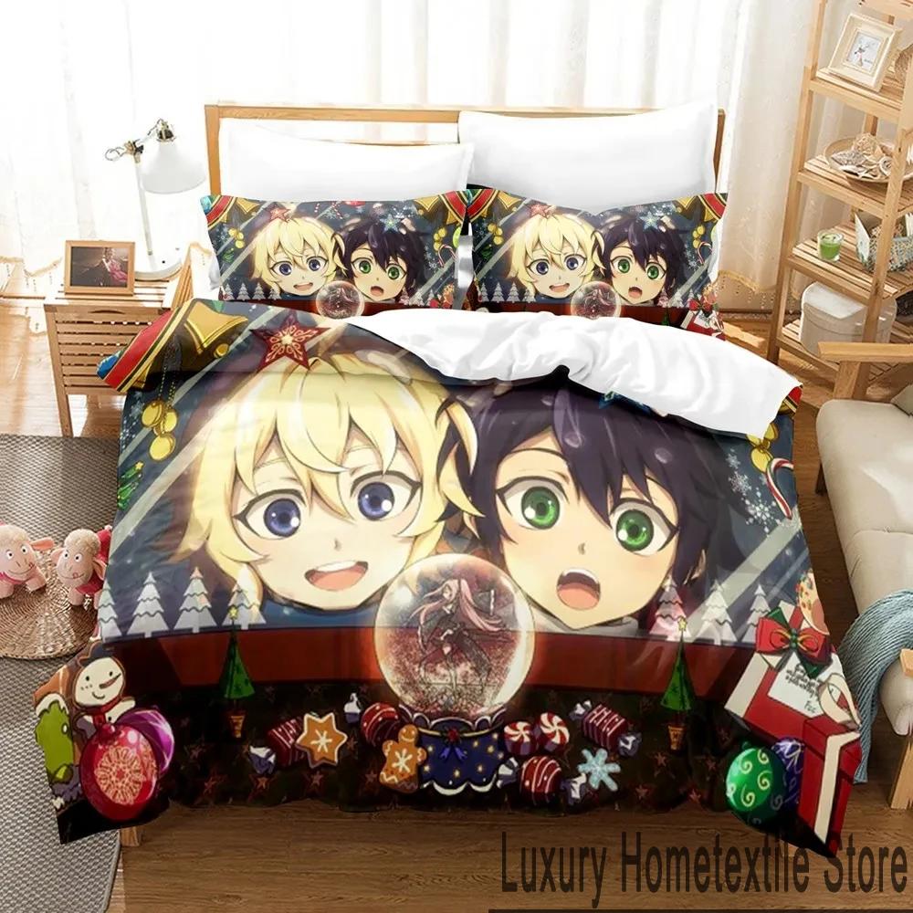 3D Print Anime Seraph of the end Bedding Set Boys Girls Twin Queen King Size Duvet Cover Pillowcase Bed boys Adult
