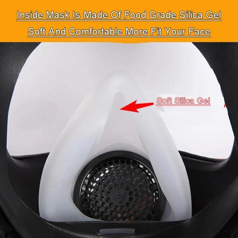 Gas Mask Acid/organic/ammonia Full Face Mask Gas Mask Paint Chemical Pesticide Laboratory Dustproof Multi-function Filter
