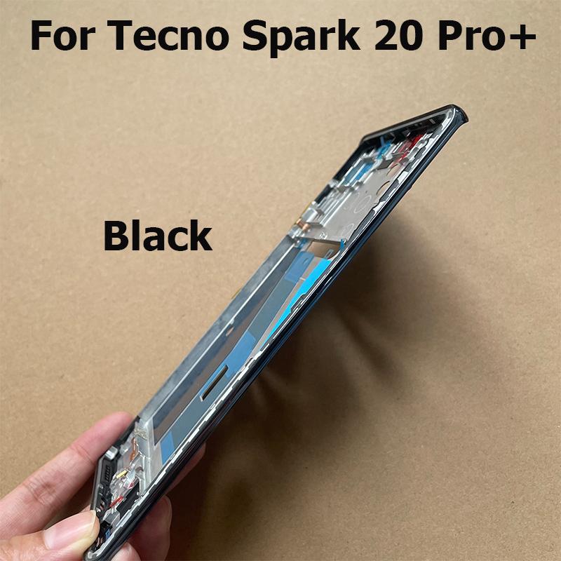 6.78" For Tecno Spark 20 Pro Pro+ Plus Middle Frame Front LCD Frame Bezel Plate Housing With Side Buttons Replacement