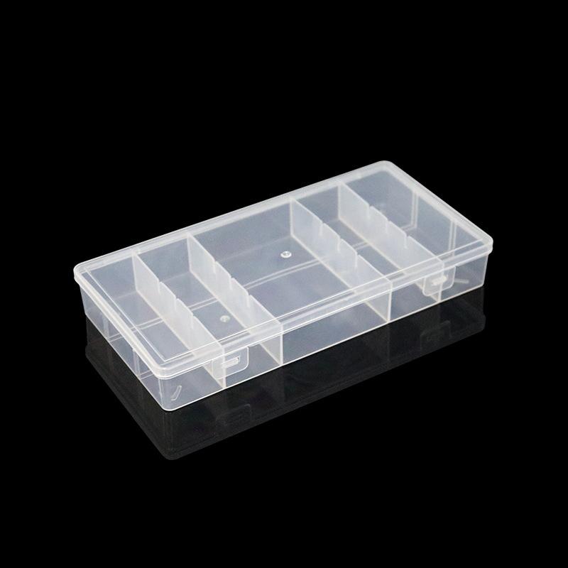 1Pc 5-Compartment Plastic Storage Box Practical Toolbox Transparent Pp Box Jewelry Box Display And Storage Container