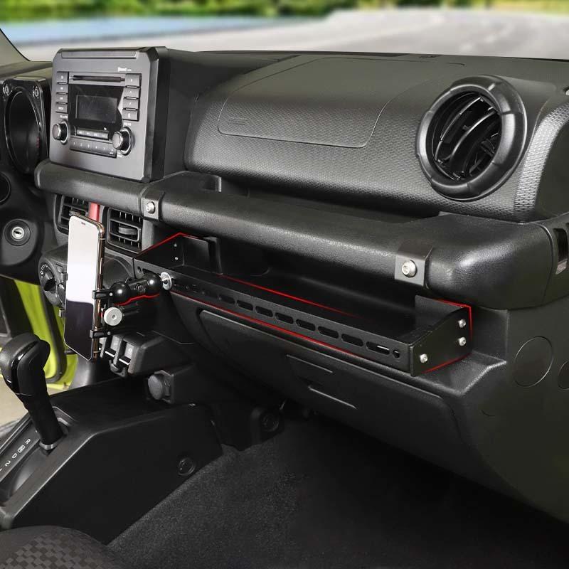 Copilot Підлокітник Ручка Коробка для зберігання з тримачем мобільного телефону Аксесуари з алюмінієвого сплаву Підходять для Suzuki Jimny 2019 До автомобільних аксесуарів