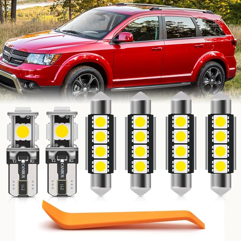 

nsautolighting Светодиодный фонарь подсветки номерного знака Journey для 2009-2020 Dodge Journey Суперяркий 6000K Ксеноновый белый Без ошибок Светодиодные фонари подсветки номерного знака White Interior
