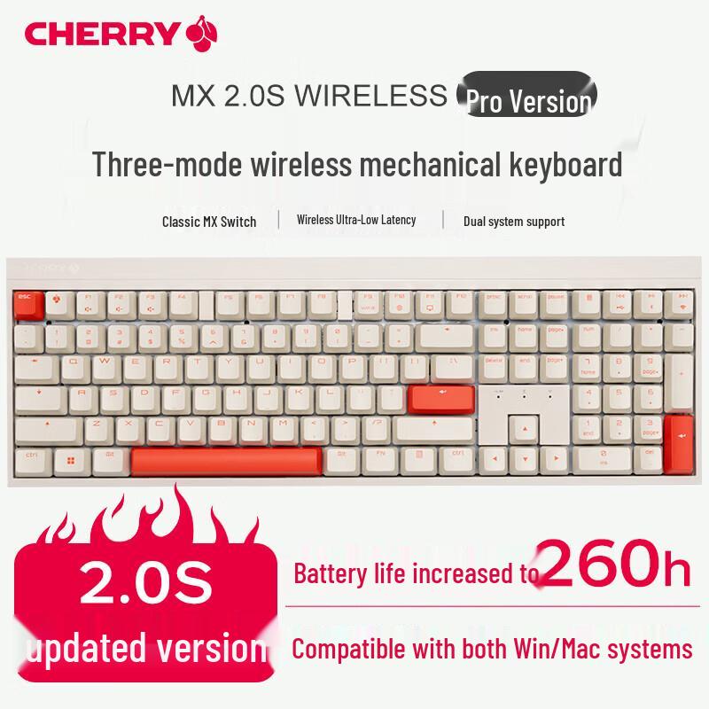 Cherry MX2.0s PRO Tri-Mode Mechanical Keyboard