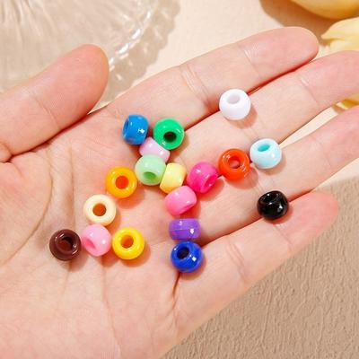 100 Peças/Conjunto DIY Acrílico Contas Soltas Pré-furadas Feito à Mão Pulseiras Colares Fabricação de Joias Contas Espaçadoras Coloridas Kit de Acessórios Artesanais