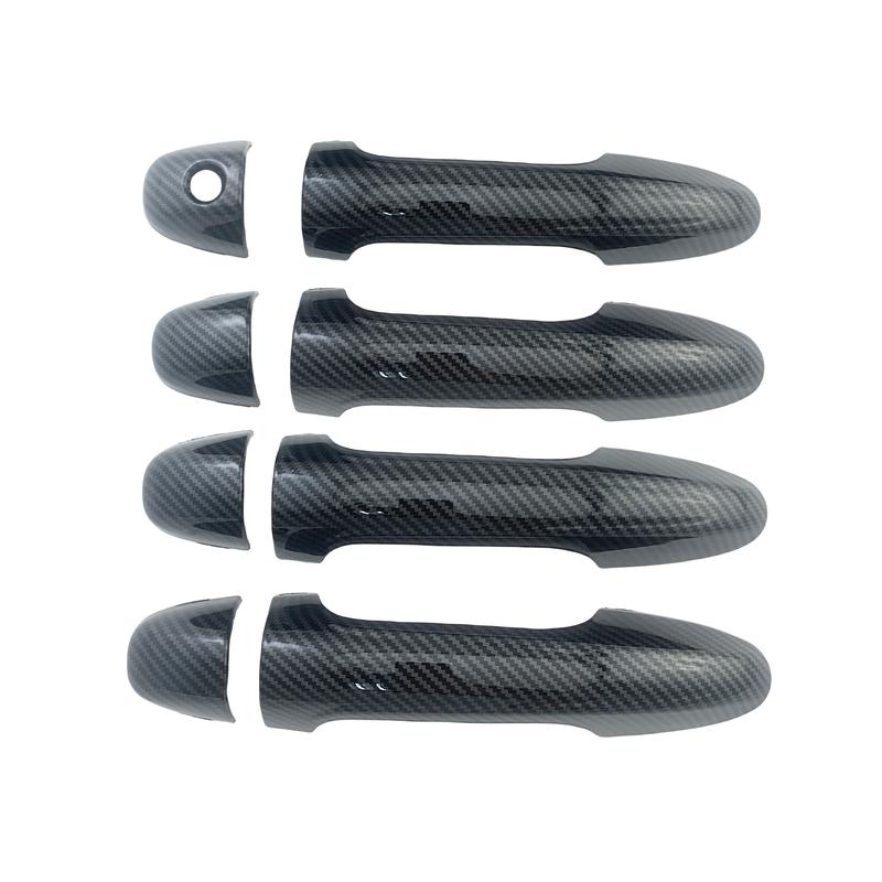 8pcs ABS Carbon Chrome Black Car Accessory Door Handle Cover Trim Paste Style For Toyota Tacoma 2016 2017 2018