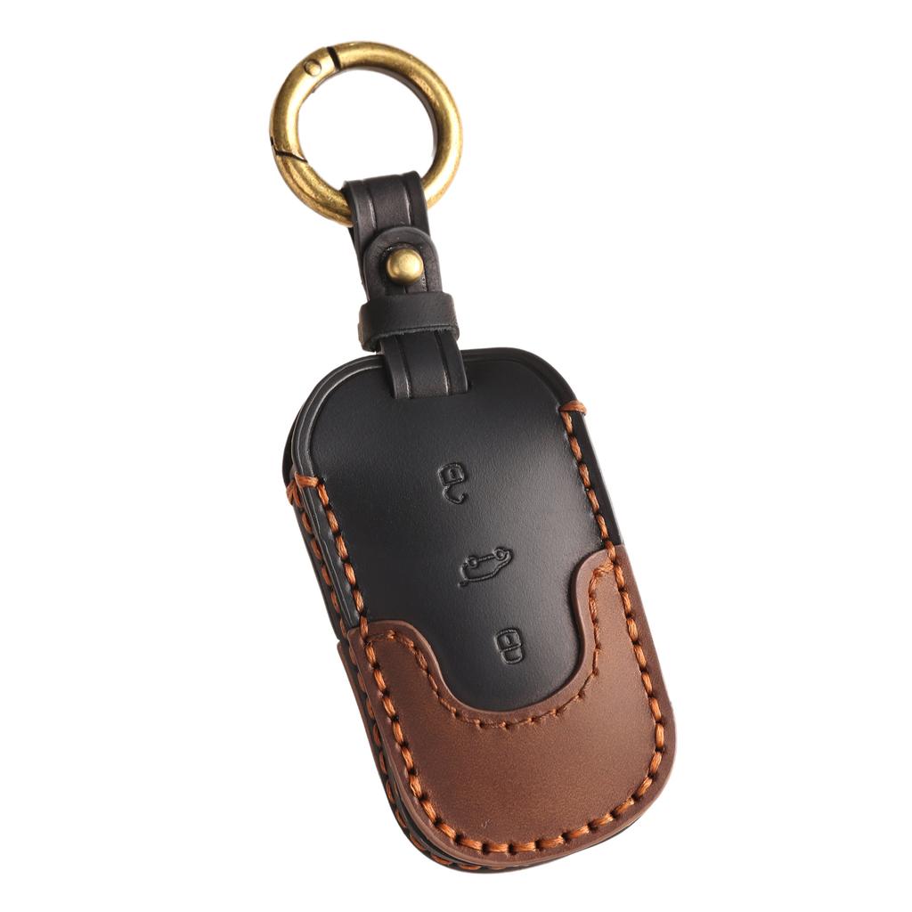 Suitable For Mahindra Car Key Cover Mahindra Handmade High-End Leather Key Case Ring