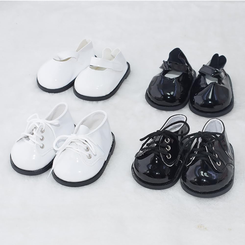 Niannyyhouse 40cm Plüsch Lederschuhe (Schuhlänge: Ca.. 9 cm) Anzieh-Baumwollpuppe mit Puppenzubehör (B-1)