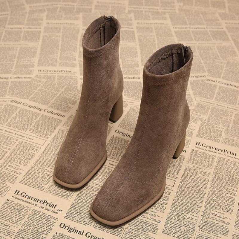 Fashion New Women Trend Fashion Ankle Boots Anti-slip Retro Zipper Designer Shoes Women Comfortable Elegant Short Boots Zapatos De Mujer