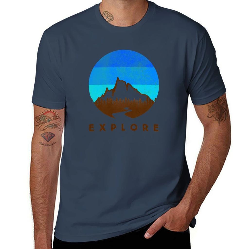 Explore the Great Outdoors blue TShirt Plus Size Loose Fit TShirt