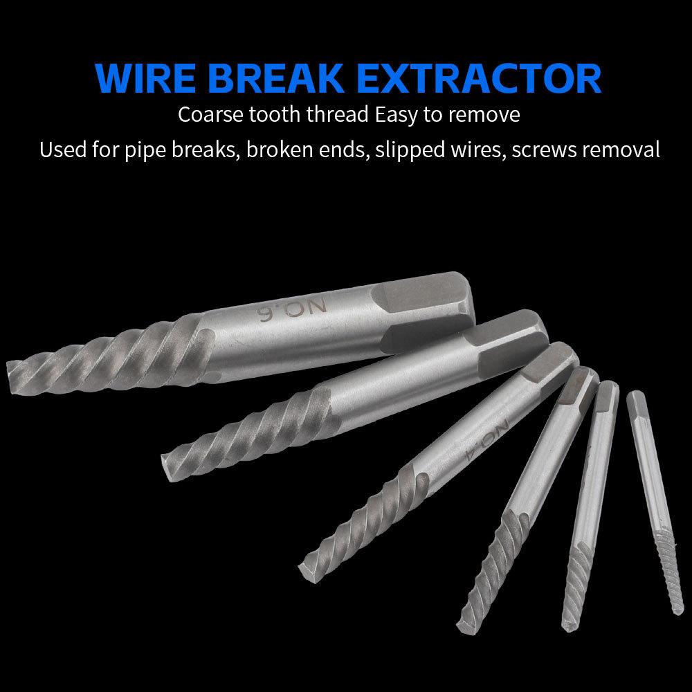 48 Piece Set Impact Bolt Extractor Screw Extractor Set and Stripped Screw Remover, 13 Piece Bolt Extractor, 6 Piece HSS