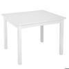 GINGER HOME Children's Table Set with 4 Chairs – White Solid Wood – 66x56x48 Cm – Scandinavian Style