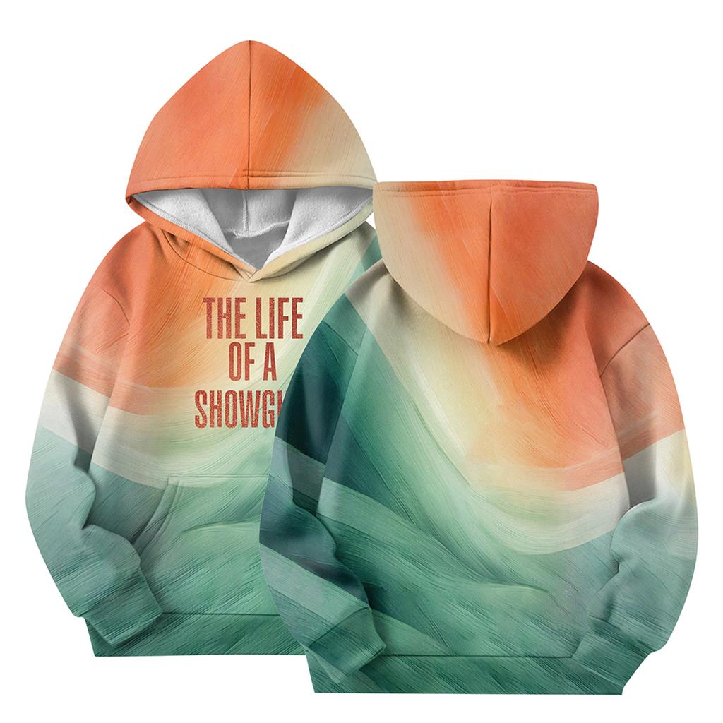 Children's Long-sleeved Loose Pullover Letter-printed Hooded Sweatshirt