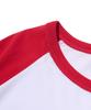 Analog Mood Raglan Color Block Short Sleeve T-Shirt (White/Red)