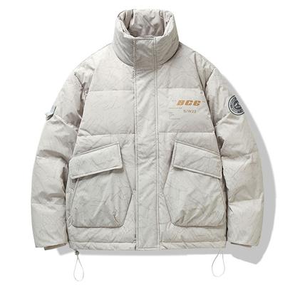 Winter White Duck Down Men's Down Jacket Casual Fashion Men's Tooling Jacket Warm Thickened Down Jacket Men