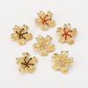 Retro Vintage Gold Flower Earrings Elegant Rhinestone Stud Earrings High Grade Women Fashion Earrings