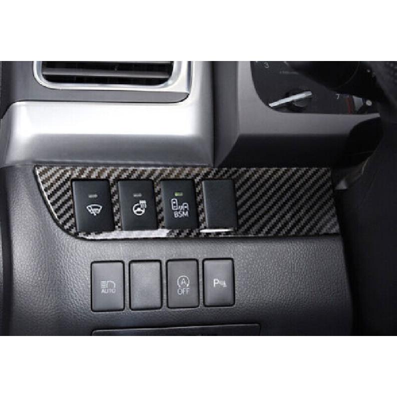 For Toyota Highlander 2015-Carbon Fiber Headlight Switch Control Frame Trim